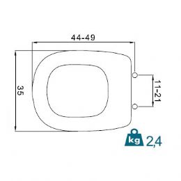 WC seats Tesi FIT