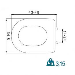 WC seats Aretusa FIT