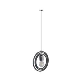 Lampadario tondo ad anelli luce incandescenza H 80 filo d’acciaio regolabile Zen