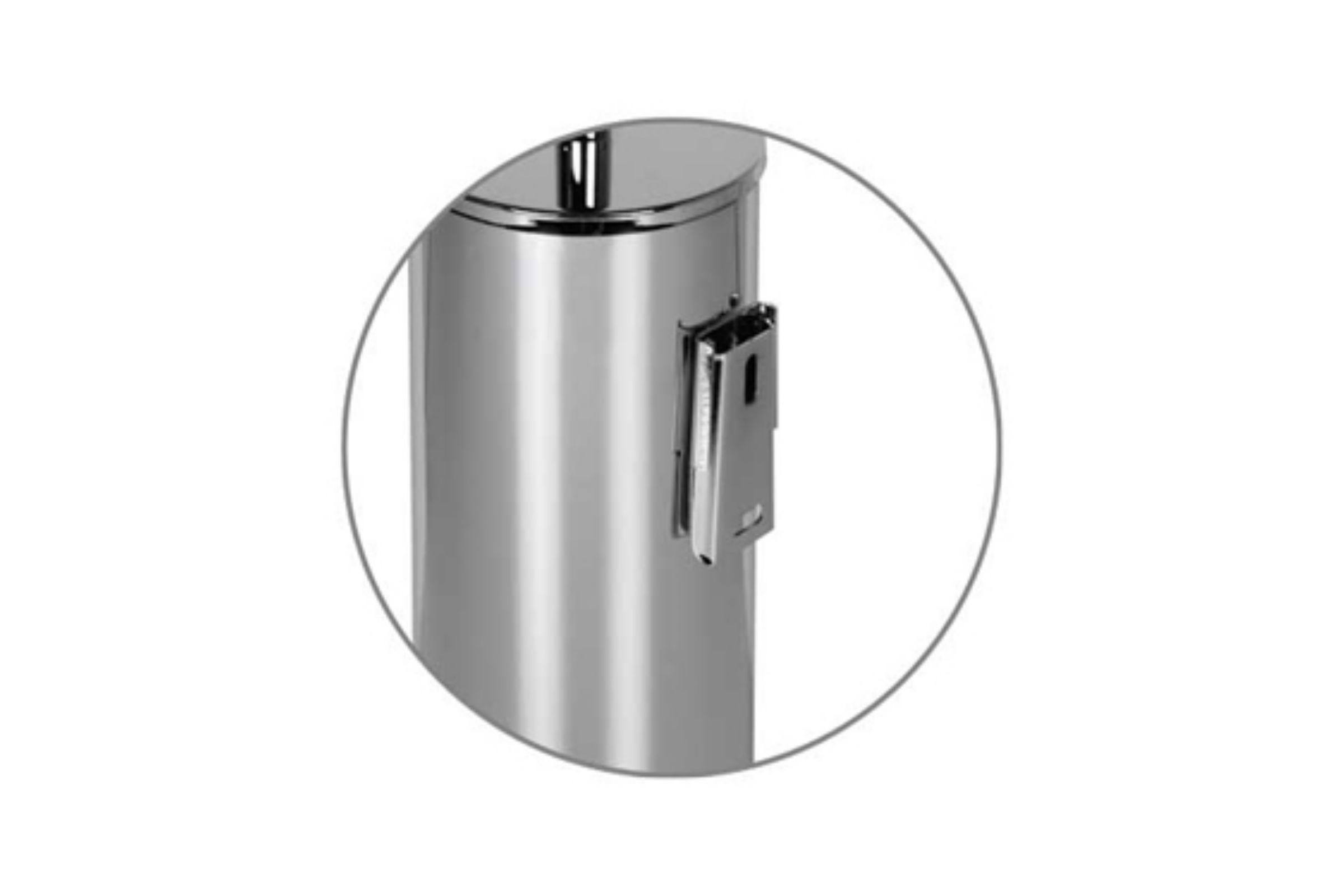 floor standing toilet brush holder in metal cm. 8x8x36 EBE