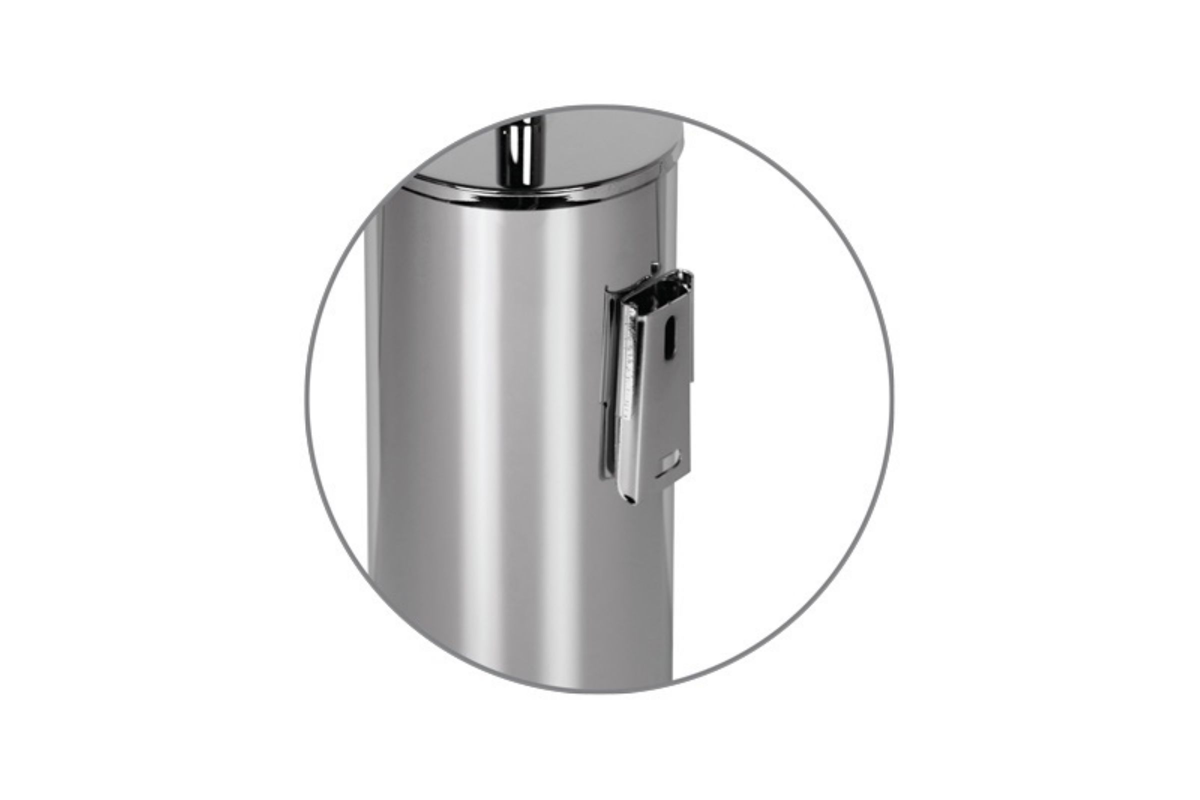 porta scopino metallo appoggio fl oor standing toilet brush holder in metal cm. 8x8x36 IRIDE