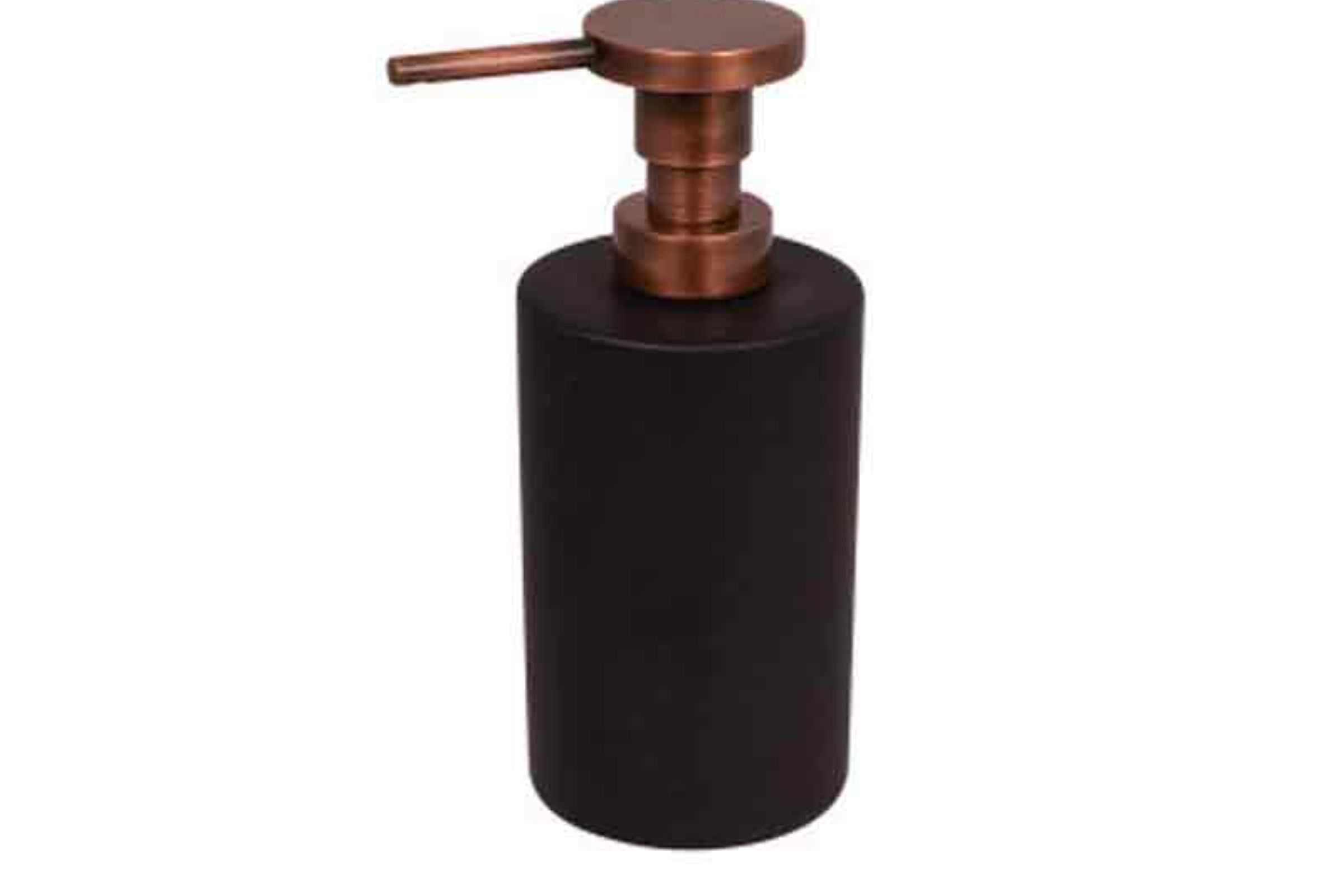Dosatore ceramica tondo in appoggio NERO OPACO