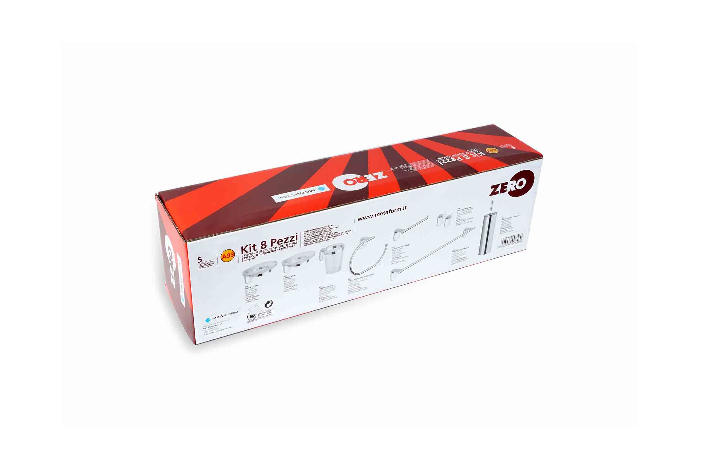 Kit accessori bagno Zero 8 pezzi